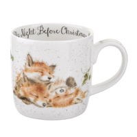 Wrendale Designs By Royal Worcester Christmas Mug - Night Before Christmas Foxes