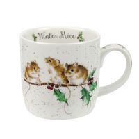 Wrendale Designs By Royal Worcester Christmas Mug - Winter Mice
