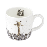 Royal Worcester Wrendale Mug - Head and shoulders above the rest Zebra & Giraffe