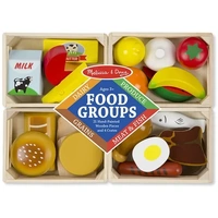 Melissa & Doug Kitchen Play - Food Groups - Wooden Play Food