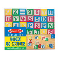 Melissa & Doug Classic Toy - Wooden Abc123 Blocks