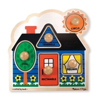 Melissa & Doug Jumbo Knob Puzzle - First Shapes 5pc