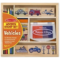 Melissa & Doug Wooden Stamp Set - Vehicles