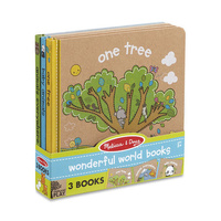 Melissa & Doug Natural Play Book Bundle - Wonderful World 3 Pack