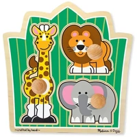 Melissa & Doug Jumbo Knob Puzzle - Jungle Friends 3pc