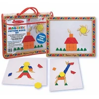 Melissa & Doug Magnetic Learning - Magnetic Pattern Block Kit