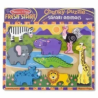 Melissa & Doug Chunky Puzzle - Safari 8pc