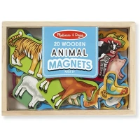 Melissa & Doug Magnetic Learning - 20 Wooden Animal Magnets