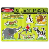 Melissa & Doug Sound Puzzle - Zoo Animals 8pc