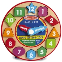 Melissa & Doug Classic Toy - Wooden Shape Sorting Clock