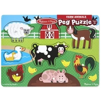 Melissa & Doug Peg Puzzle - Farm 8pc