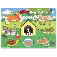 Melissa & Doug Peg Puzzle - Pets 8pc