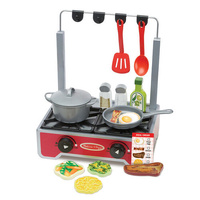 Melissa & Doug Kitchen Play - Deluxe Wooden Cooktop Set