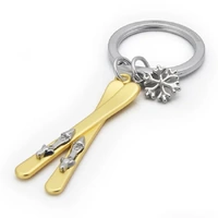 Metalmorphose Keychain - Skis with Snowflake