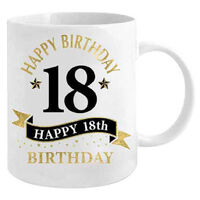 18th Birthday White & Gold Mug