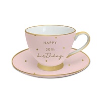 30th Birthday Tea Cup And Saucer Set