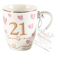 21st Birthday Sweet Heart Mug