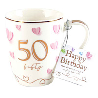 50th Birthday Sweet Heart Mug