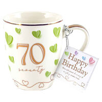 70th Birthday Sweet Heart Mug