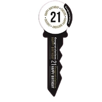 21st Birthday Black & Gold Key
