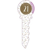 21st Birthday Confetti Key