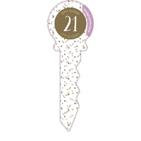 21st Birthday Confetti Key