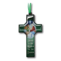 Wooden Cross Hanging Ornament - Jesus Is The Reason