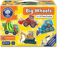 Orchard Toys Jigsaw Puzzle - Big Wheels 4pc & 8pc