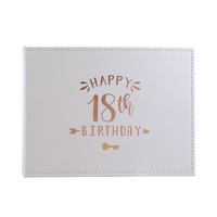 Rose Happy 18th Birthday Guest Book
