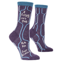 Blue Q Womens Crew Socks - I Love My Job