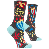 Blue Q Womens Crew Socks - I'm Complicated