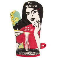 Blue Q Oven Mitt - Beautiful And Eat A Lot