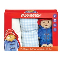 Paddington Bear Plush & Muslin Gift Set