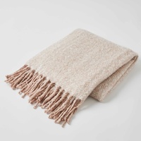 Pilbeam Living - Herringbone Throw Rose Quartz