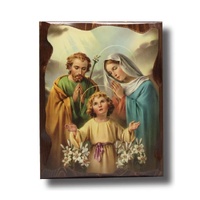 Hanging Wood Plaque - Holy Family