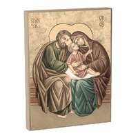 Wooden Plaque - Holy Family Icon