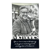 Black Wood Base Glass Frame - Memories 6x4"
