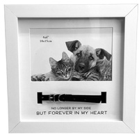 White Pet Frame with Collar 4x6"