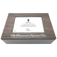 Baptism Treasured Keepsake Box - Brown