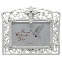Filgree Confirmation Photo Frame - White