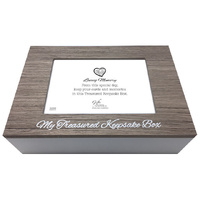 Loving Memory Treasured Keepsake Box - Brown
