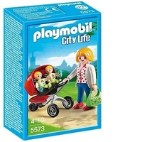 Playmobil City Life - Mother With Twin Stroller