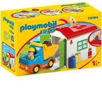 Playmobil 1.2.3 - Garbage Truck with Garage