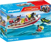 Playmobil Action Heroes - Fireboat with Water Scooter