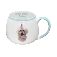 Painted Pet Mugs by Splosh - Maltese