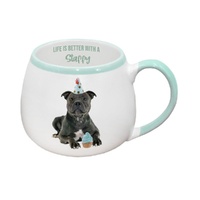 Painted Pet Mugs by Splosh - Staffy