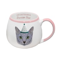Painted Pet Mugs by Splosh - Russian Blue