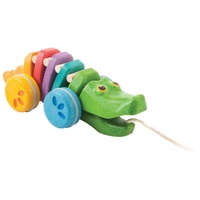 PlanToys Push & Pull - Rainbow Alligator