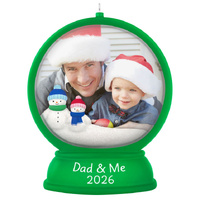 2026 Hallmark Keepsake Ornament - Dad and Me Snow Globe Photo Frame