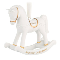 2026 Hallmark Keepsake Ornament - Baby's 1st Christmas Rocking Horse Porcelain
